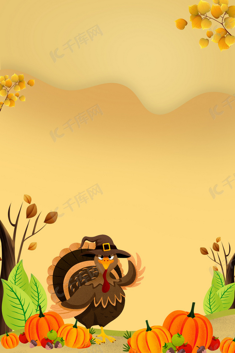 感恩节火鸡合成背景