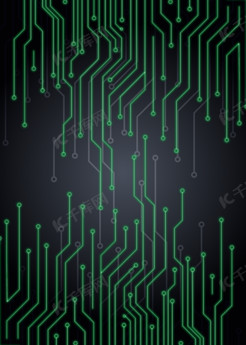 绿色电路线条雷蛇背景图片免费下载 海报banner Psd 千库网 图片编号