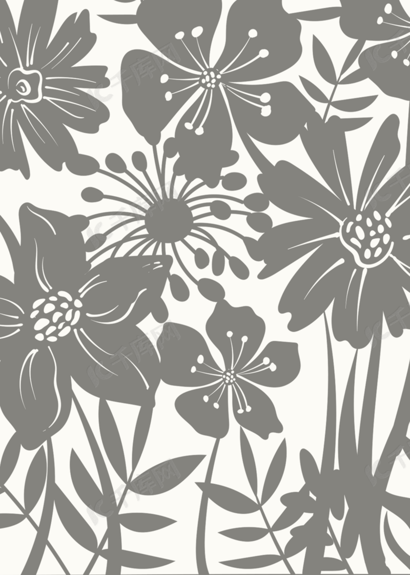 优雅灰色杏色花卉纹理创意背景图片免费下载-千库网