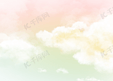 粉色绿色云彩天空背景