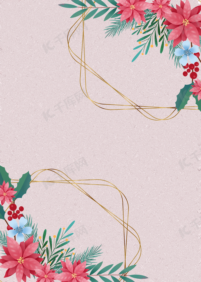 花朵背景花卉金属边框背景图片免费下载 海报banner Psd 千库网 图片编号