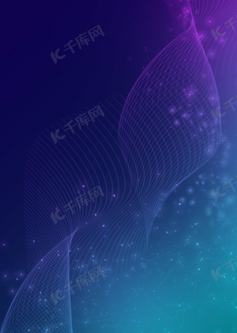 深色曲线光点科学背景图片免费下载 海报banner Psd 千库网 图片编号
