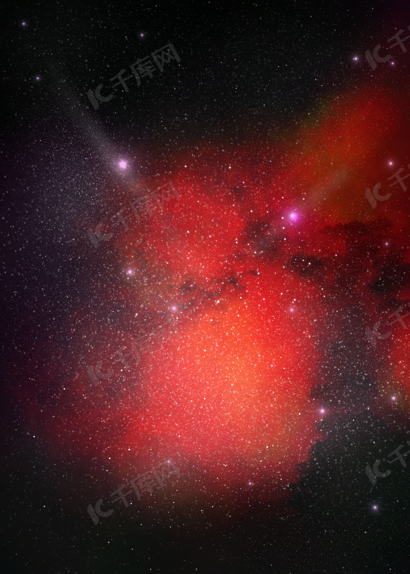 神秘的红色星云背景图片免费下载 海报banner Psd 千库网 图片编号
