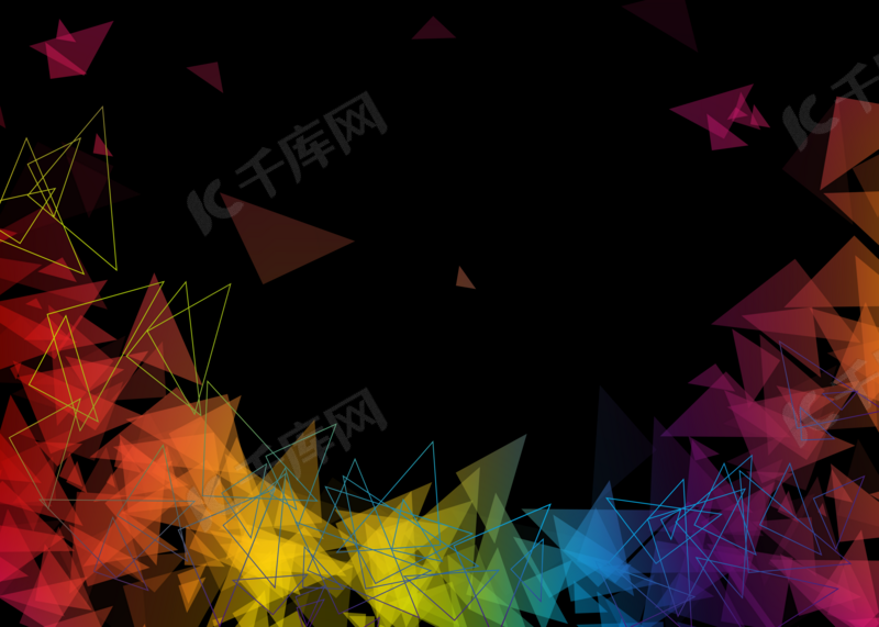抽象彩色几何图形雷蛇背景图片免费下载 海报banner Psd 千库网 图片编号