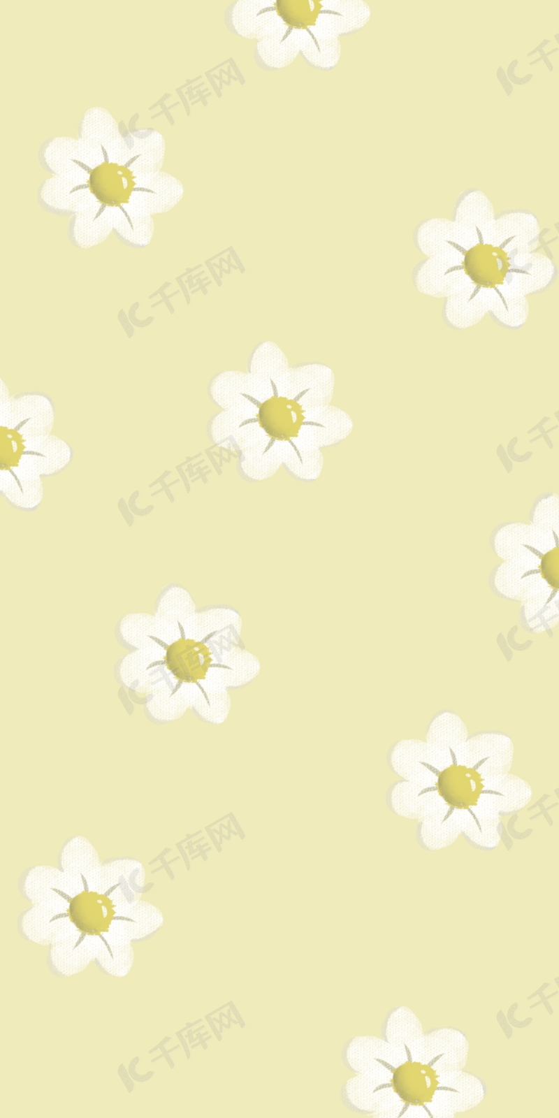 可爱鸡蛋花黄色手机壁纸背景图片免费下载 海报banner Psd 千库网 图片编号