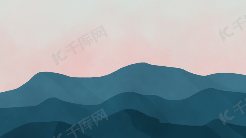 自然水彩山水电脑桌面壁纸背景图片免费下载 海报banner Psd 千库网 图片编号