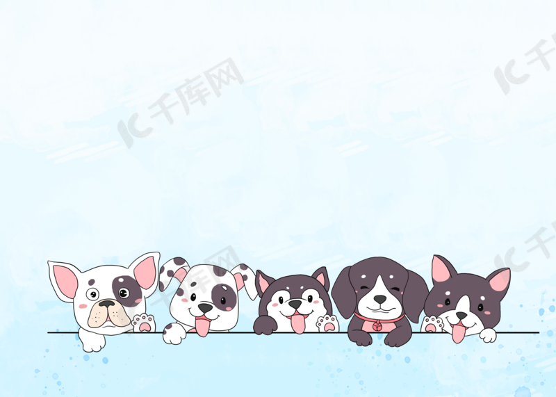 简单可爱宠物狗背景图片免费下载 海报banner Psd 千库网 图片编号