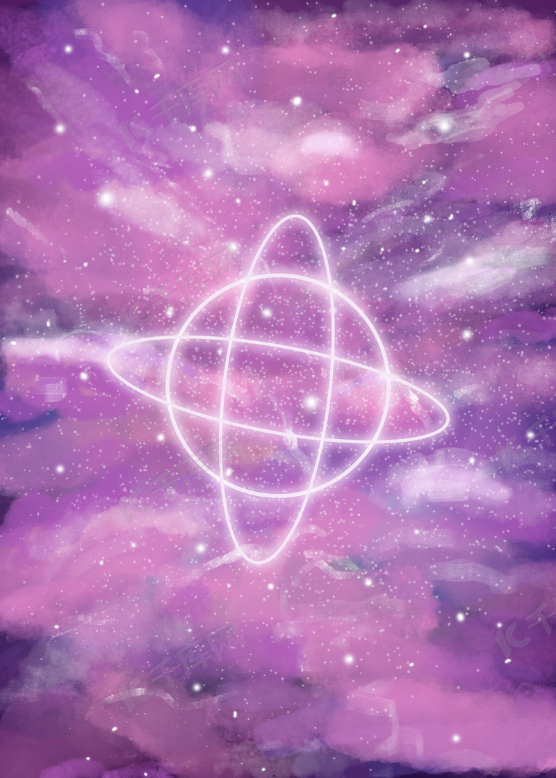 水彩紫色宇宙星空背景图片免费下载 海报banner Psd 千库网 图片编号