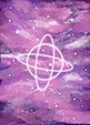 水彩紫色宇宙星空背景