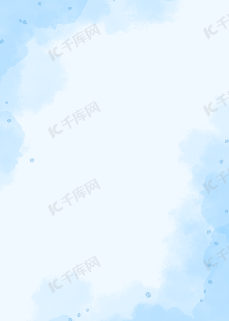 蓝色透明水彩抽象背景图片免费下载 海报banner Psd 千库网 图片编号