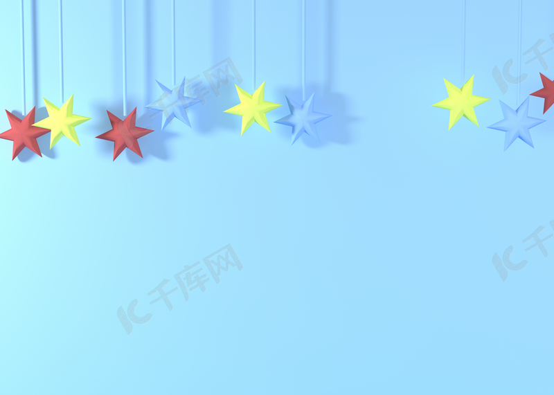 三维五角星背景栏背景图片免费下载 海报banner Psd 千库网 图片编号