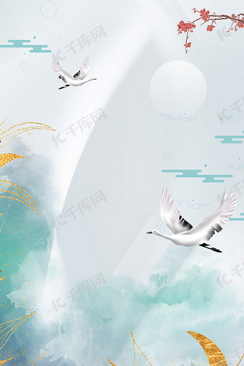 水墨梅花背景图片_水墨梅花背景素材图片_千库网