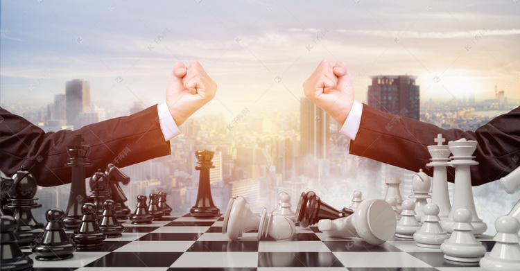 企业文化商业博弈白天商业博弈城市对抗摄影图配图
