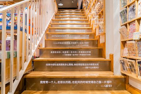 仰拍文字楼梯文案金句摄影图配图