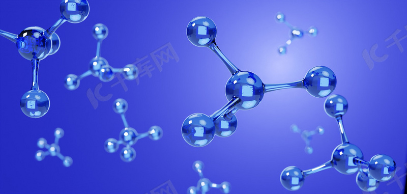 医疗科技分子结构蓝色blender背景图片免费下载 海报banner Psd 千库网 图片编号