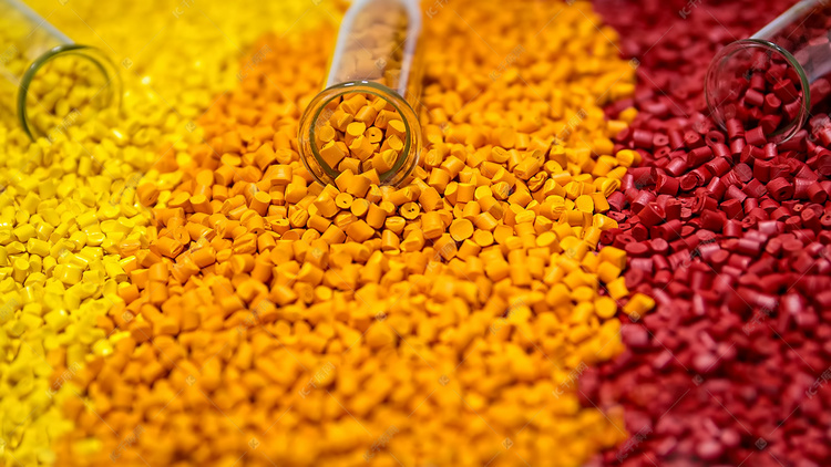 高分子染料。塑料着色剂。颜料颗粒中.高清摄影大图-千库网