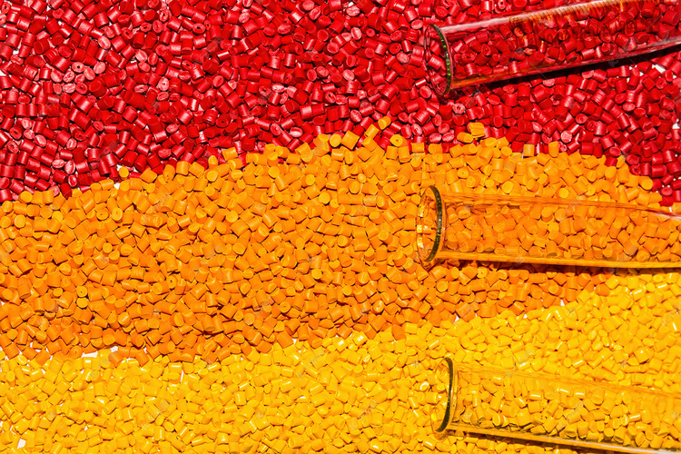 高分子染料。塑料着色剂。颜料颗粒中.高清摄影大图-千库网