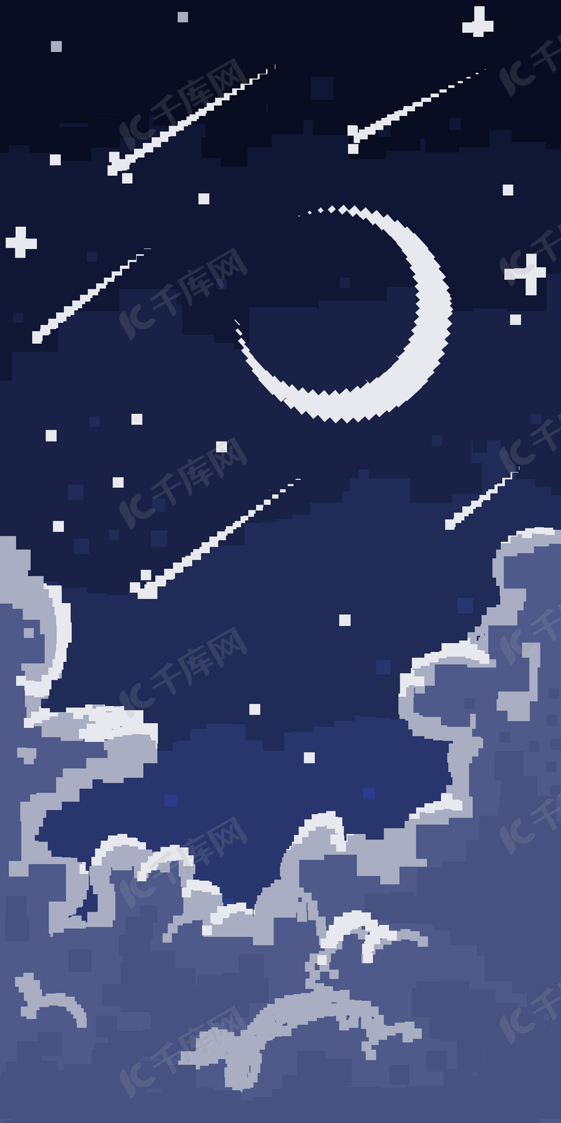 天空背景自然背景像素风格手机壁纸背景图片免费下载 海报banner Psd 千库网 图片编号