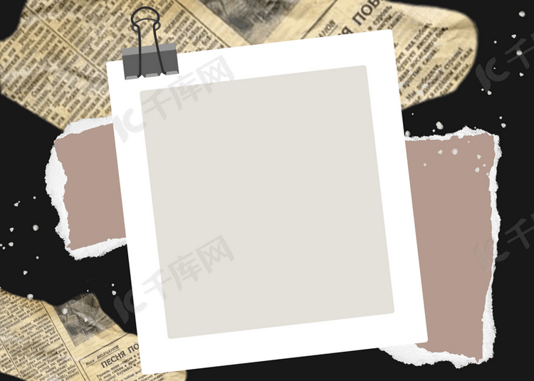 宝丽来相纸星空报纸装饰背景图片免费下载-千库网