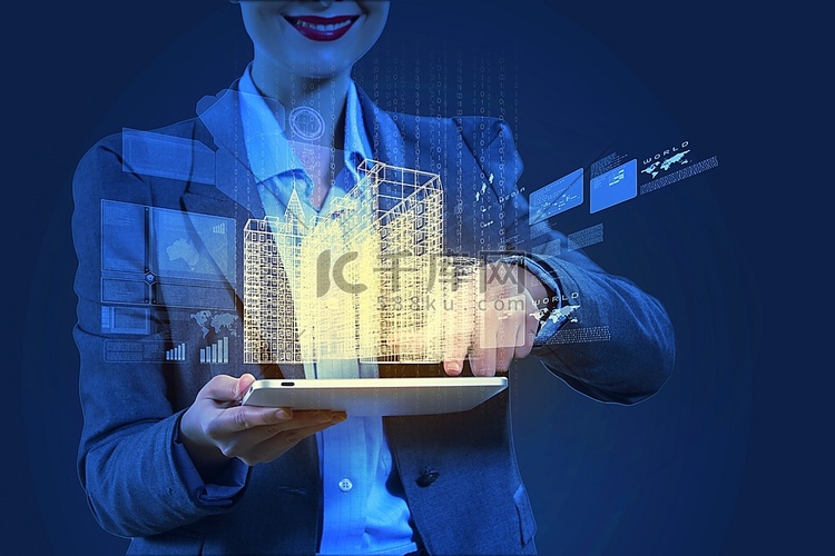 工程自动化建筑设计。建筑行业技术卡通动漫人物演唱高清摄影大图-千库网