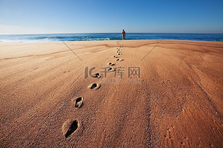 海滩沙漠海洋高清摄影大图-千库网