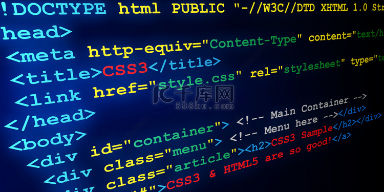 Html 和 Css 标签高清摄影大图-千库网