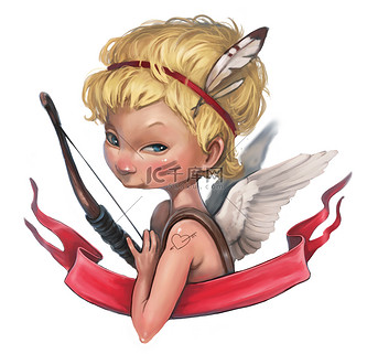 有趣的小丘比特天使