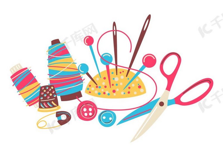 插图与针线活缝纫项目。背景图片免费下载_海报banner/高清大图_千库网(图片编号6224792)