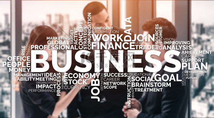 商务商务财务和营销概念。文字图片商场高清摄影大图 千库网