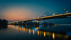 长沙湘府路大桥夜景摄影图