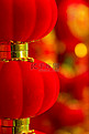 小红灯笼新年喜气背景摄影图
