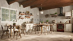 厨房温馨原木风室内设计场景立体风格