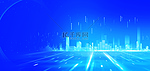 科技城市光线蓝色创意banner背景