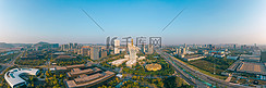 武汉城市建筑晴天建筑未来城航拍全景摄影图配图