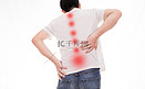 人物颈椎腰肌劳损腰疼受伤摄影图配图