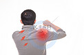 疼痛关节肩周炎男性生病摄影图配图