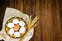 营养蛋白日常一篮子鸡蛋餐桌烹饪食材摄影图配图