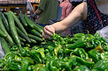 购物买菜青菜蔬菜挑选摄影图配图
