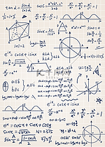 纸上的数字符号教育数学公式背景