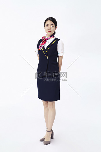 女性摄影照片图片素材航空飞机空姐客舱迎宾摄影图配图