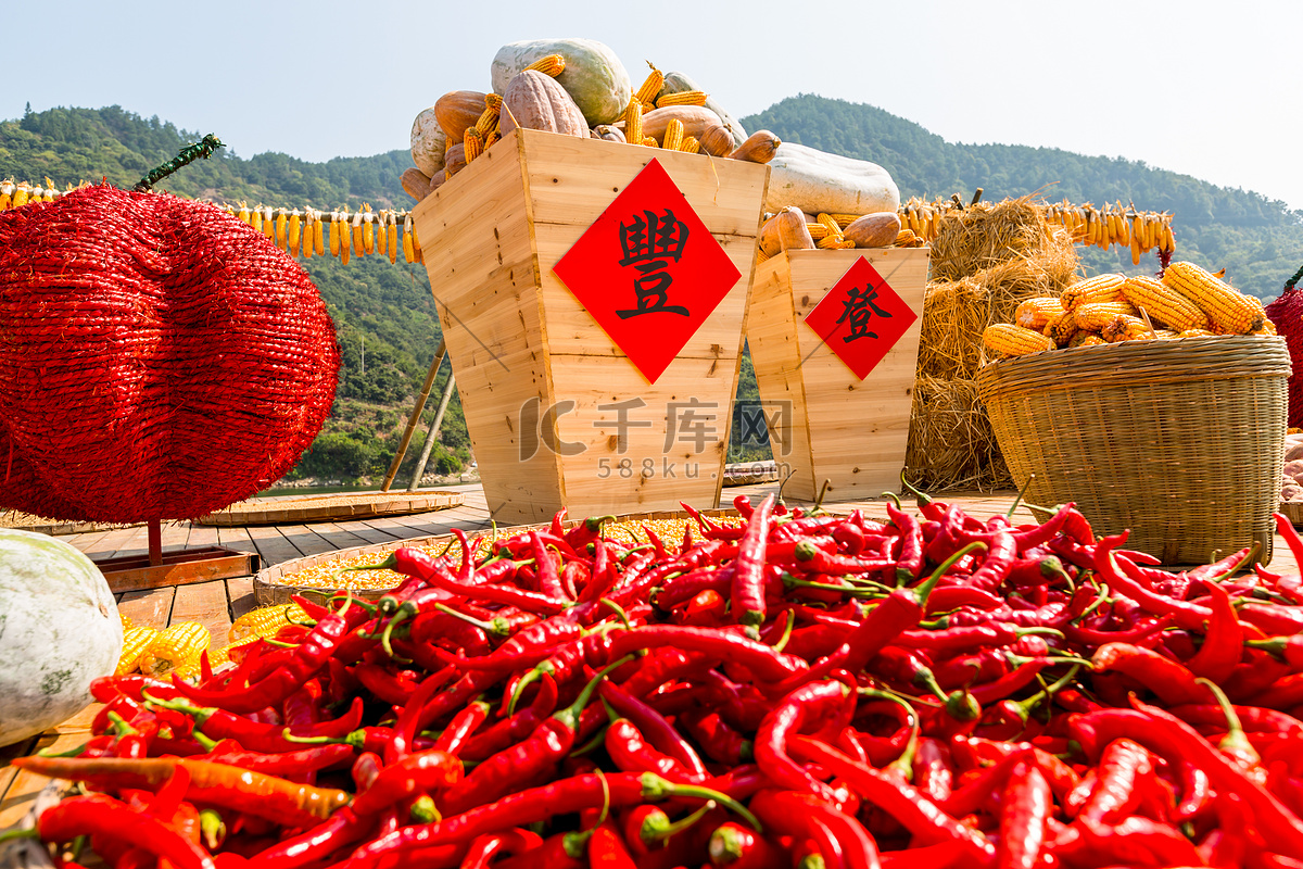 红火！洛阳农民用1000斤红辣椒和玉米摆出五星红旗图案庆丰收-大河新闻
