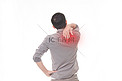 男性颈椎疼痛生病难受摄影图配图