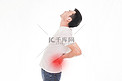 疼痛人物男性腰酸背痛腰肌劳损摄影图配图