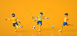 足球少年三维视图C4D立体图