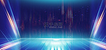 科技光线蓝色炫酷科技海报背景
