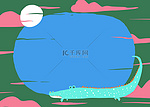 鳄鱼相框抽象绿色时髦动物背景