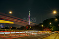 广州广州塔城市车轨光绘夜景摄影图配图