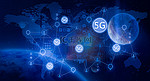 科技地球5G互联白天科技5G地球科技科技摄影图配图