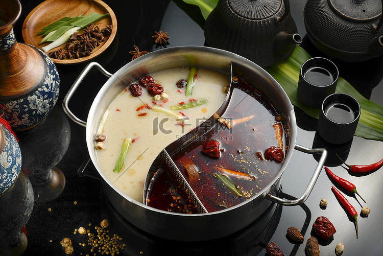 双味火锅高清摄影大图-千库网