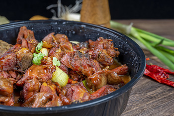 鸡摄影照片图片素材特色辣炒大盘鸡新疆鸡肉摄影图配图